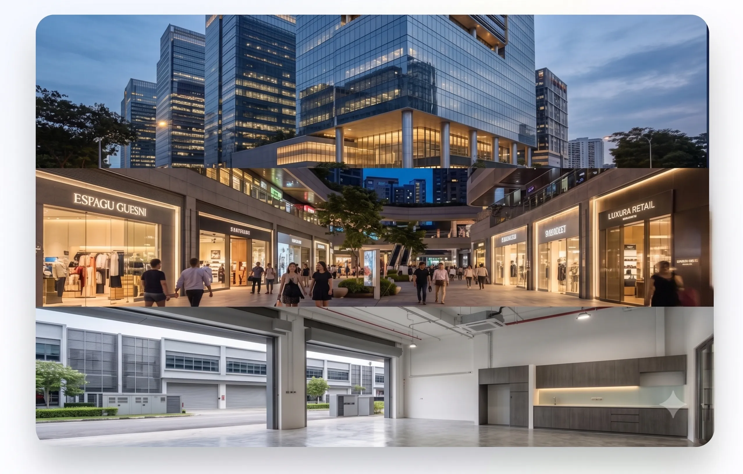 Singapore commercial properties — office, retail, and industrial spaces